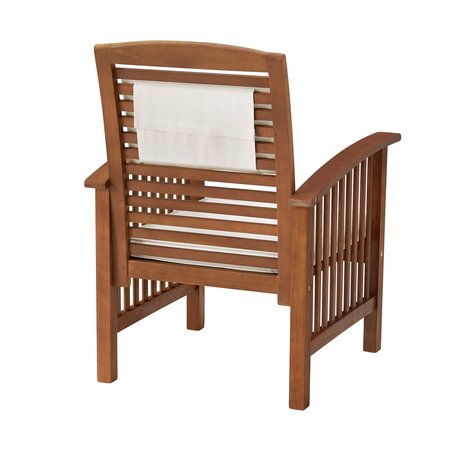 Alaterre Furniture Lyndon Eucalyptus Wood Outdoor Chair with Cushions, Set of 2 ANLY02EBO